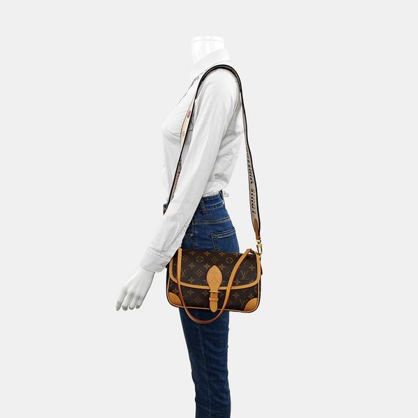 DIANE Monogram Coated Canvas Brown