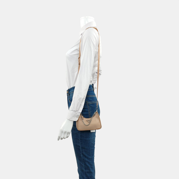 Authenticated pre-owned  Re-edition Nylon Beige - Shoulder Bag at Looply
