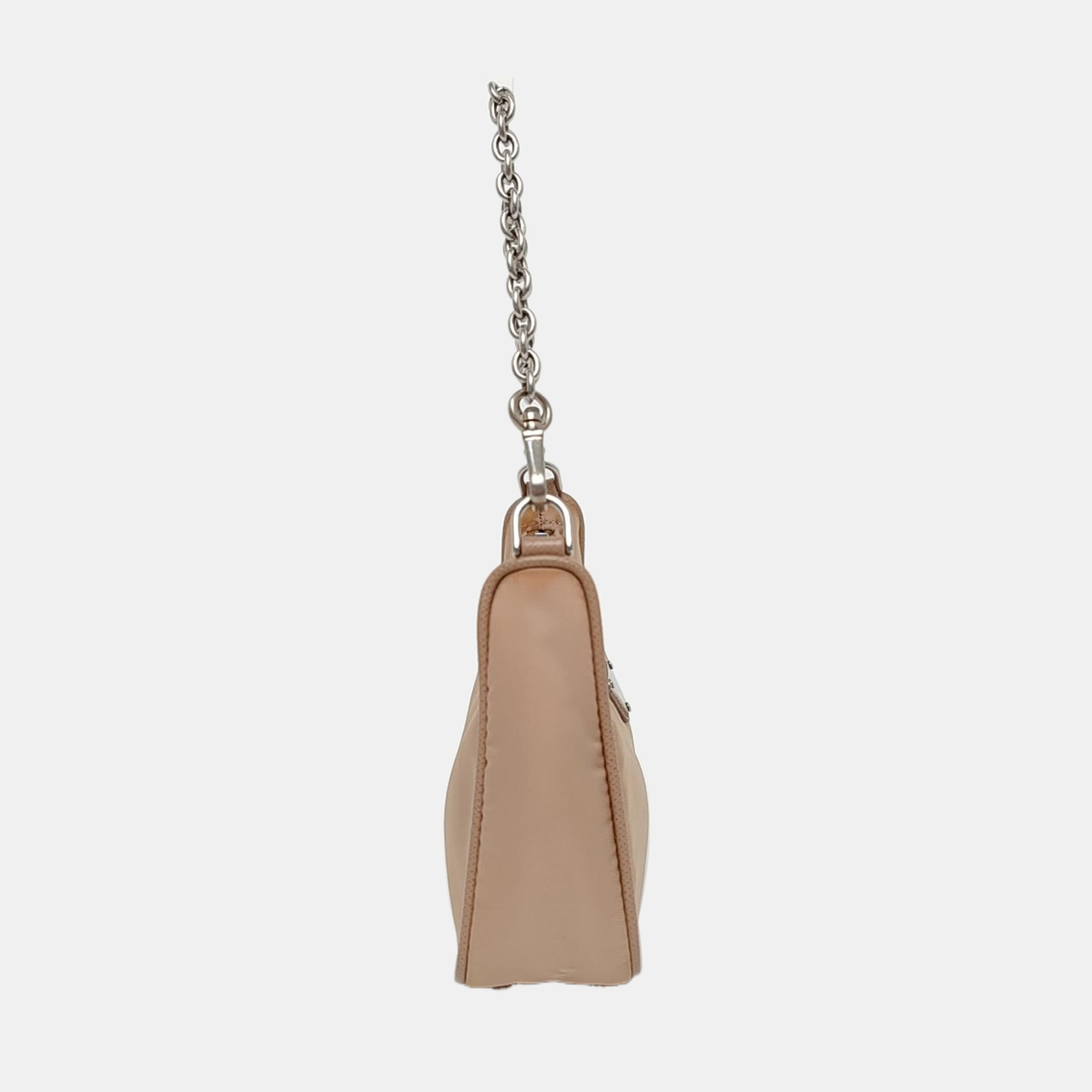 Authenticated pre-owned  Re-edition Nylon Beige - Shoulder Bag at Looply