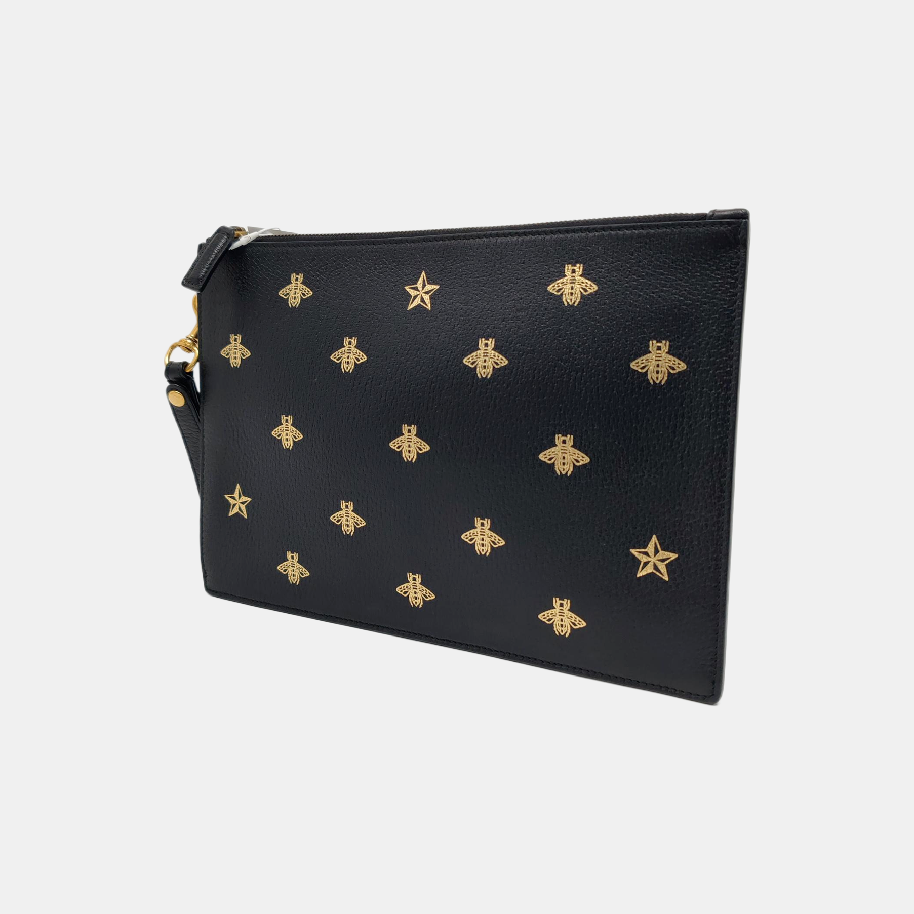 Authenticated pre-owned  Bee Web Calfskin Black - Clutch at Looply