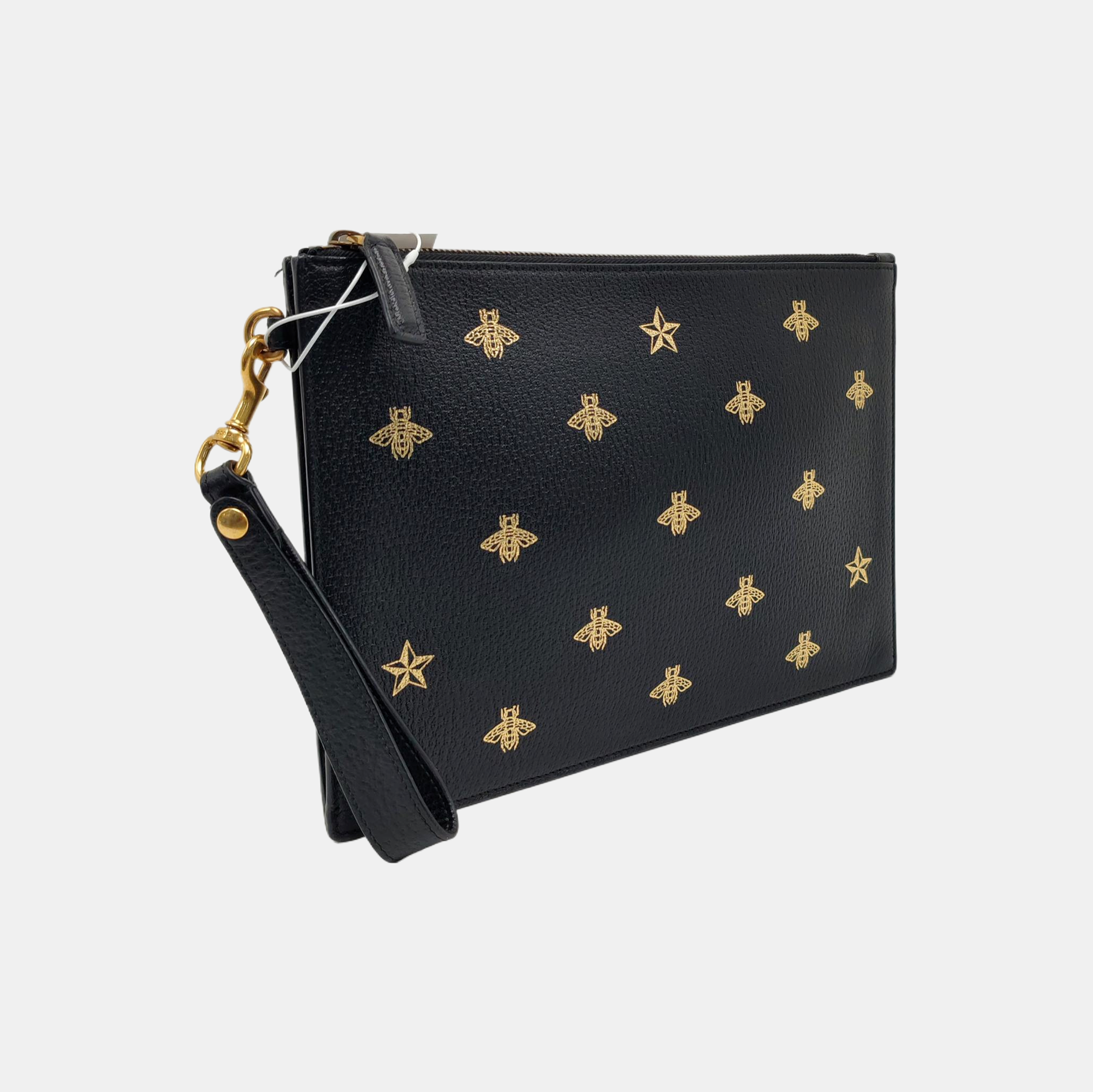 Authenticated pre-owned  Bee Web Calfskin Black - Clutch at Looply