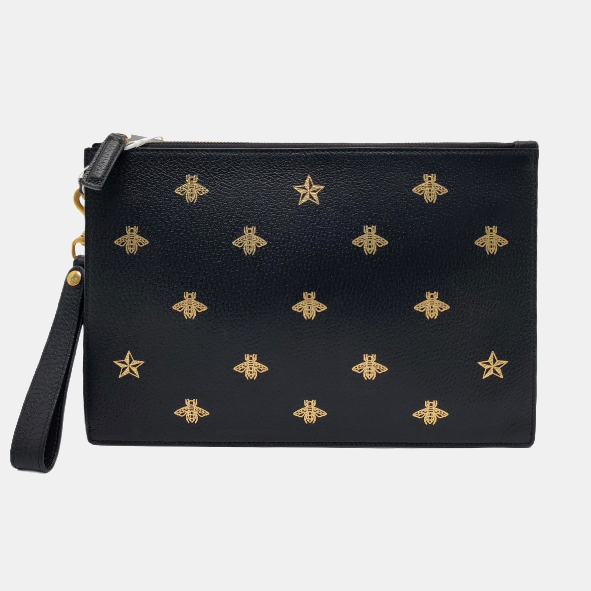 Authenticated pre-owned  Bee Web Calfskin Black - Clutch at Looply