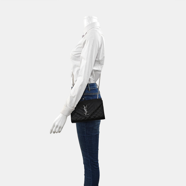 ENVELOPE Small Quilted Calfskin Black
