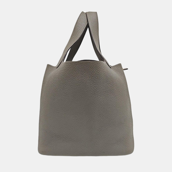 Authenticated pre-owned  Picotin Lock 22 Clemence Gray - Top Handle Bag at Looply