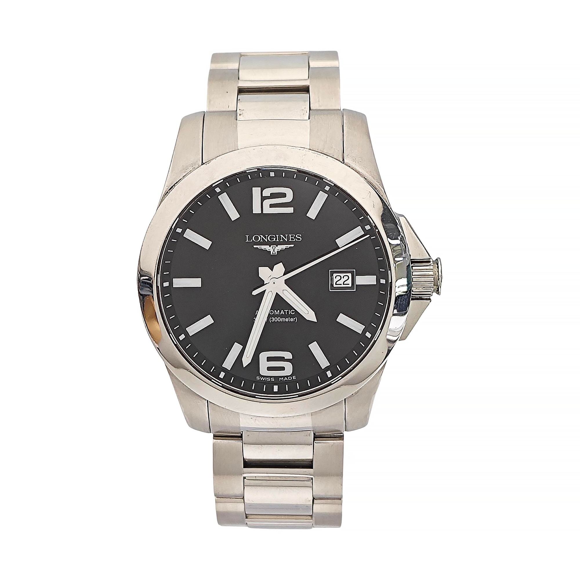 Conquest 41mm Black Automatic Watch