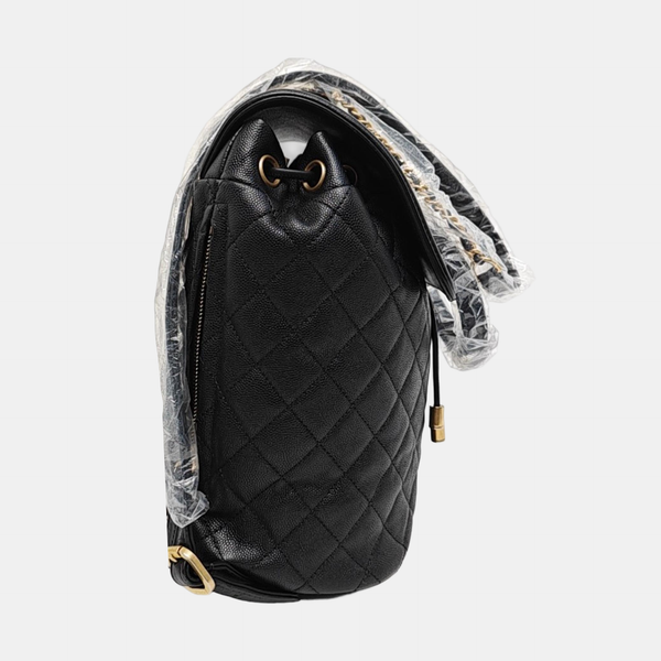 FILIGREE Small Quilted Grained Calfskin Black