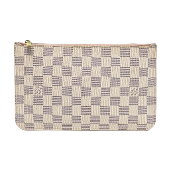 Authenticated pre-owned  Neverfull Damier Azur Coated Canvas White - Top Handle Bag at Looply