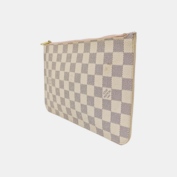 Authenticated pre-owned  Neverfull Damier Azur Coated Canvas White - Top Handle Bag at Looply