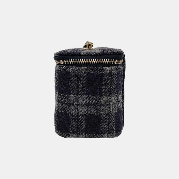 Authenticated pre-owned  Vanity Case Quilted Wool Blue - Shoulder Bag at Looply