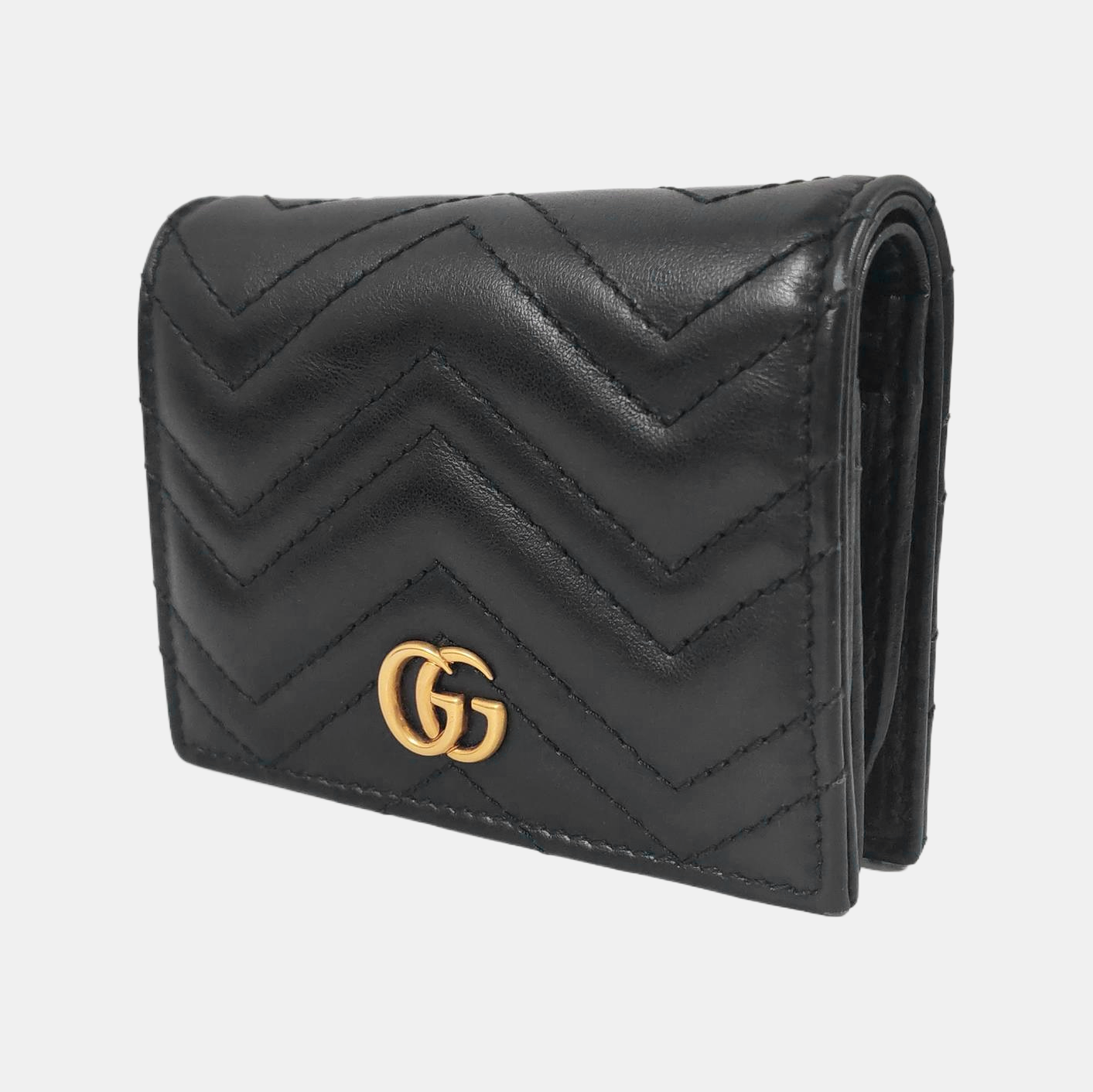 Authenticated pre-owned  GG Marmont Calfskin Black Wallet - Wallet at Looply