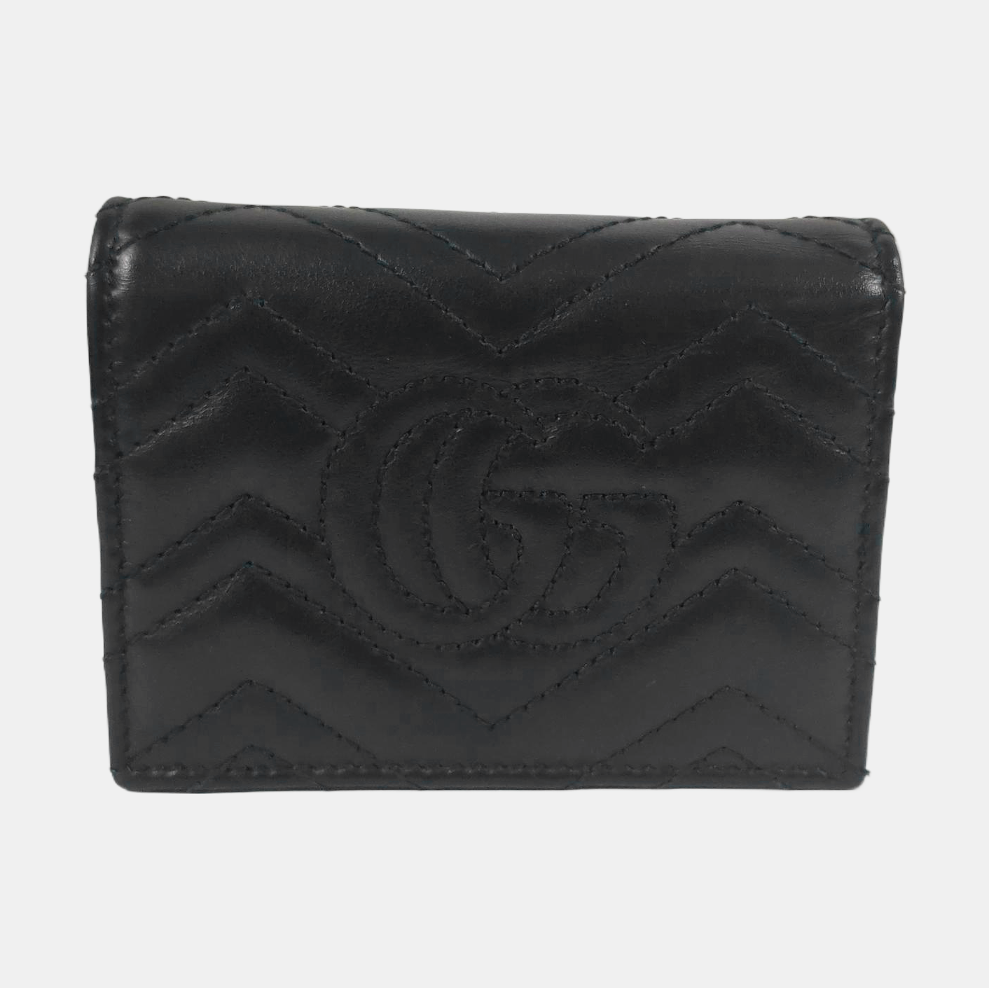 Authenticated pre-owned  GG Marmont Calfskin Black Wallet - Wallet at Looply