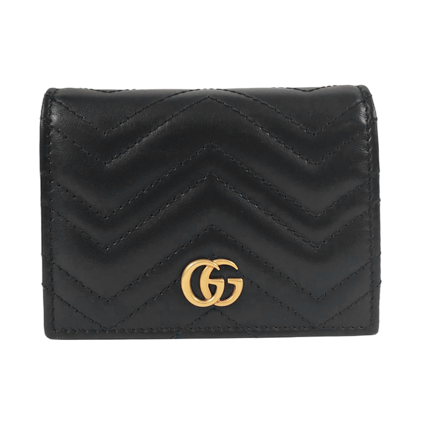 Authenticated pre-owned  GG Marmont Calfskin Black Wallet - Wallet at Looply
