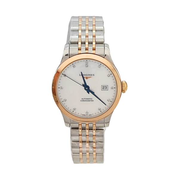 Record 30mm White Automatic Watch