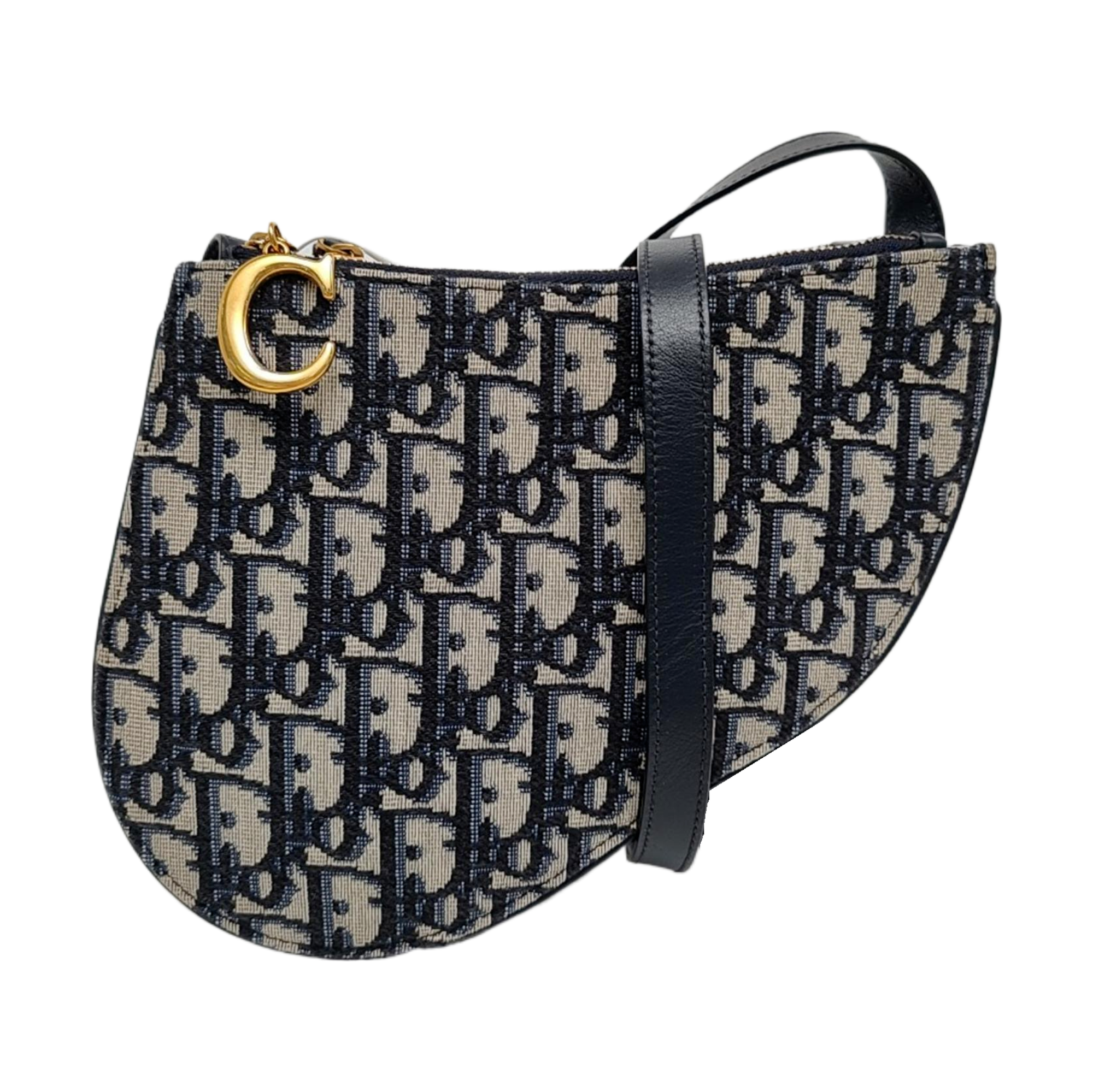Authenticated pre-owned  Saddle Mini Monogram Canvas Blue - Crossbody Bag at Looply