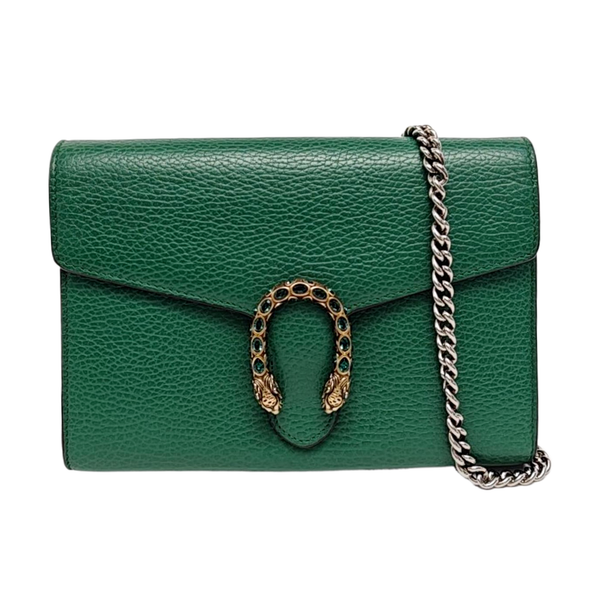 Authenticated pre-owned  Dionysus Super Mini Calfskin Green - Shoulder Bag at Looply