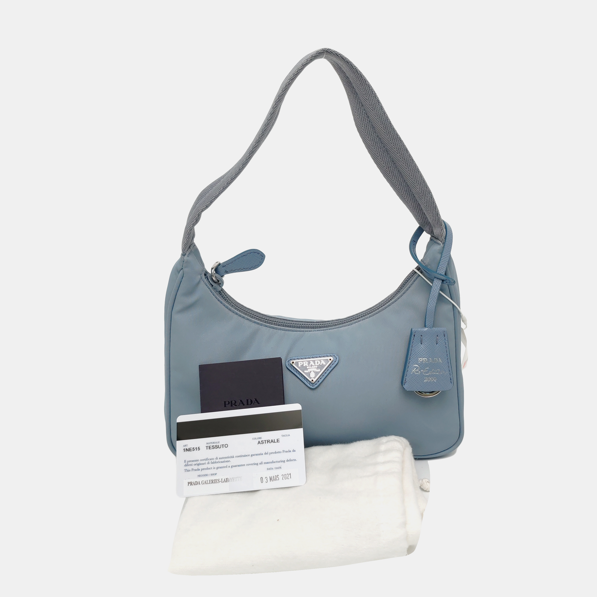 Authenticated pre-owned  Reedition2000 Mini Nylon Blue - Top Handle Bag at Looply