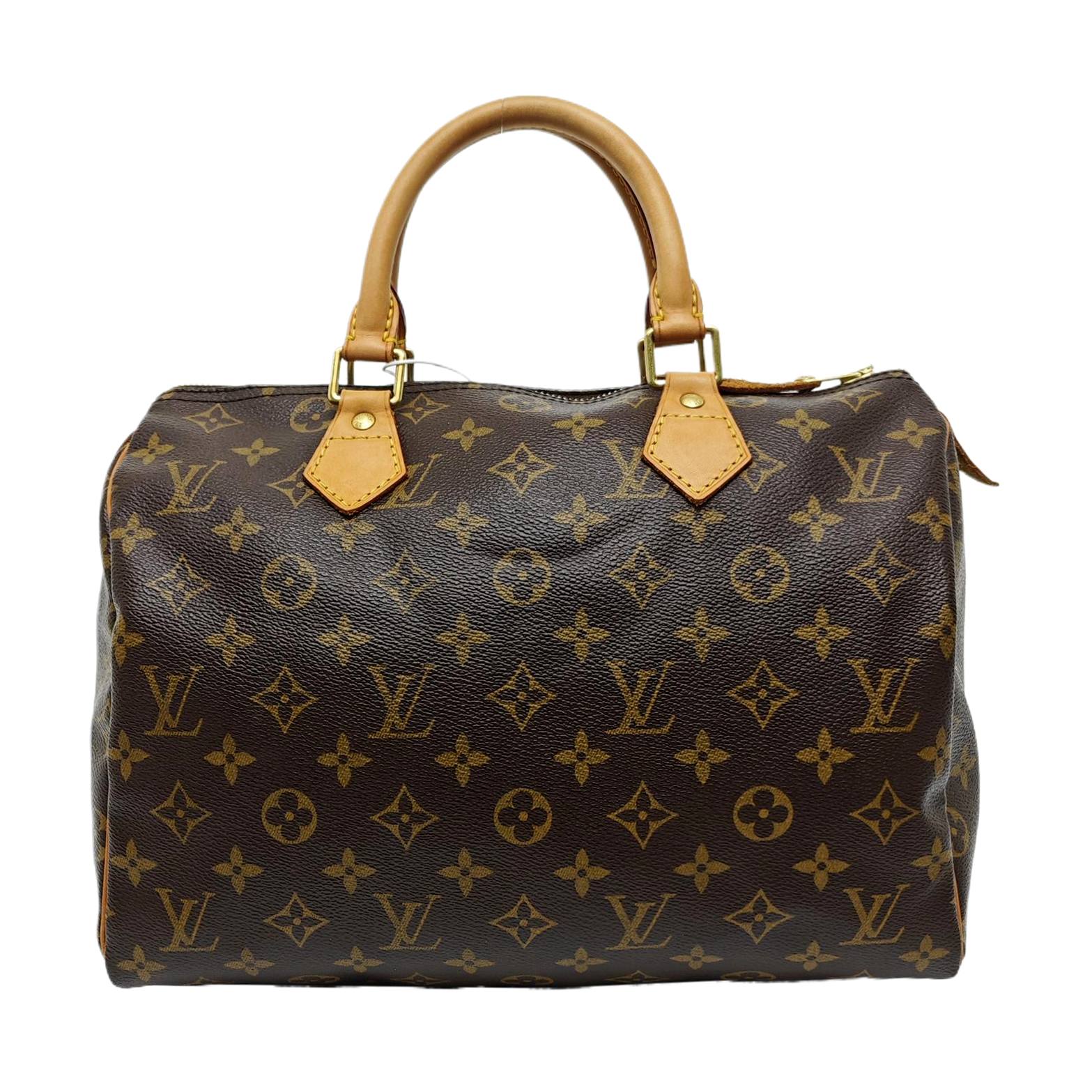 Authenticated pre-owned  Speedy 30 Monogram Coated Canvas Brown - Top Handle Bag at Looply