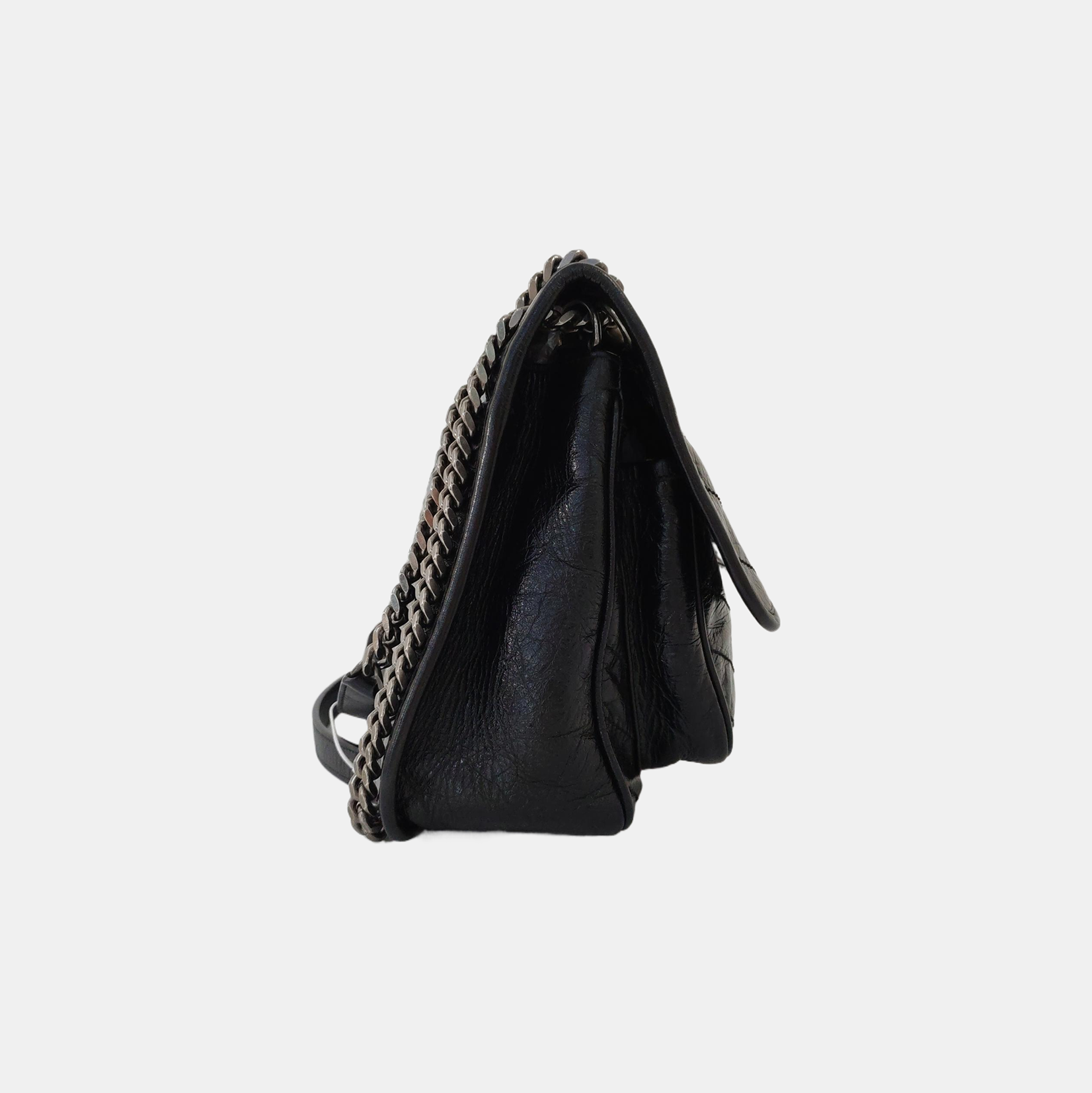 NIKI Medium Chevron Suede Black
