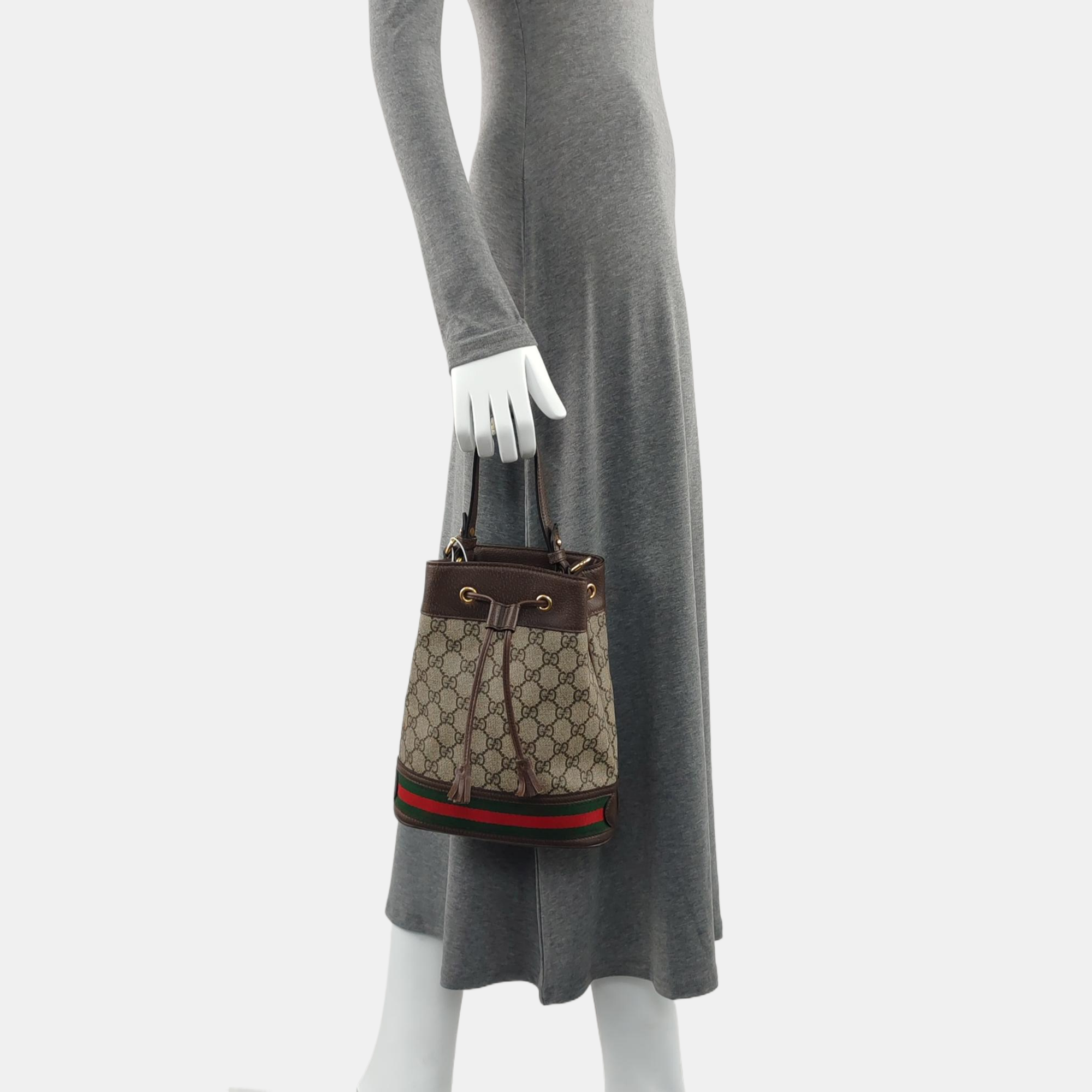 Authenticated pre-owned  Ophidia Small Monogram Coated Canvas Beige - Top Handle Bag at Looply