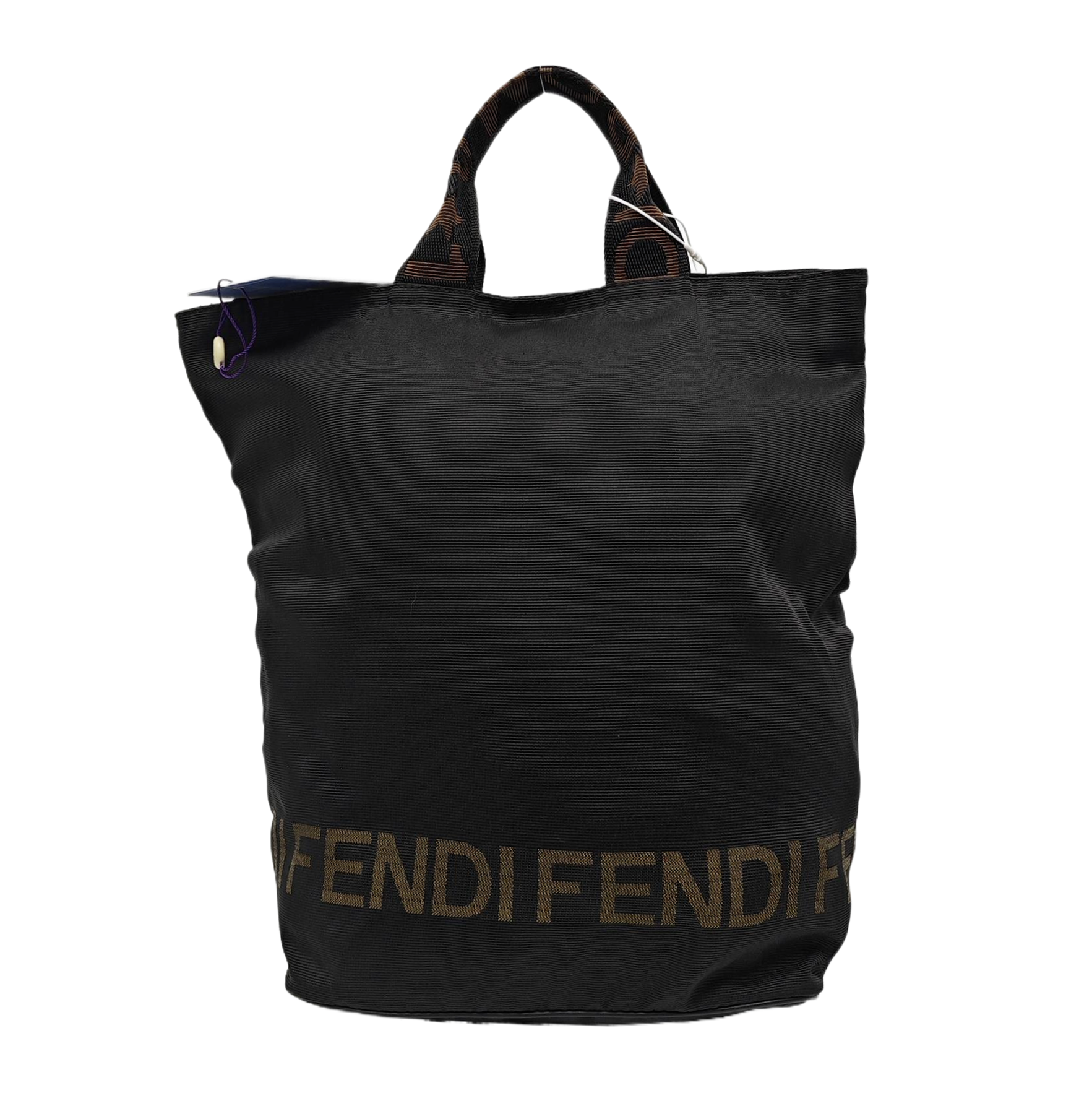 Fabric Top Handle Bag Black