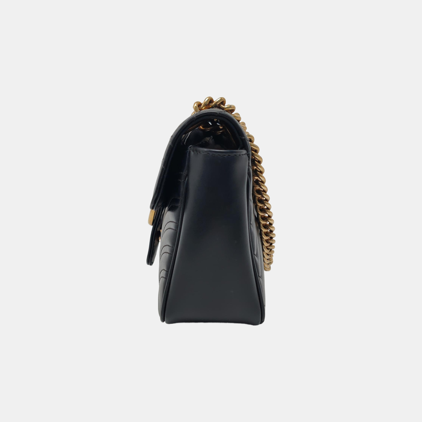 GG Marmont Medium Quilted Calfskin Black