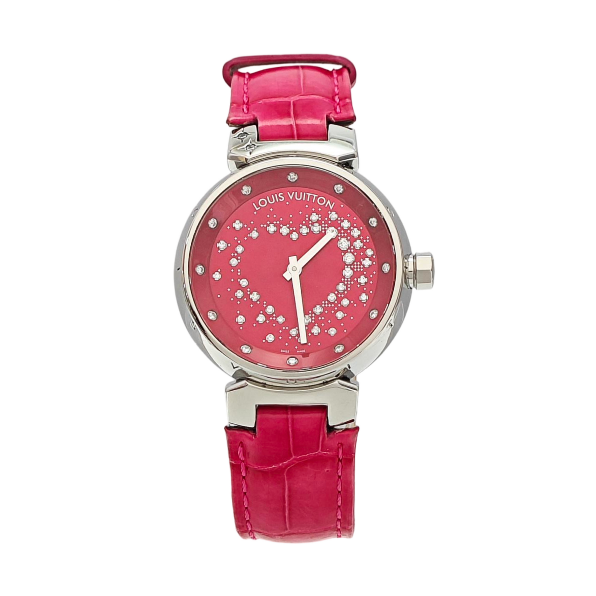 Tambour Glamour 34mm Red Quartz Watch