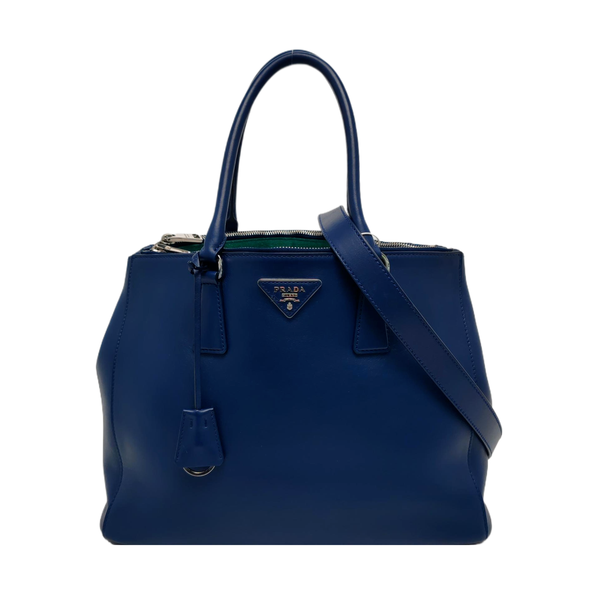 Authenticated pre-owned  Galleria Leather Blue - Shoulder Bag at Looply