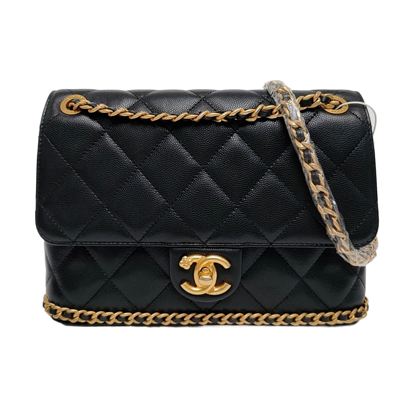 Quilted Grained Calfskin Black