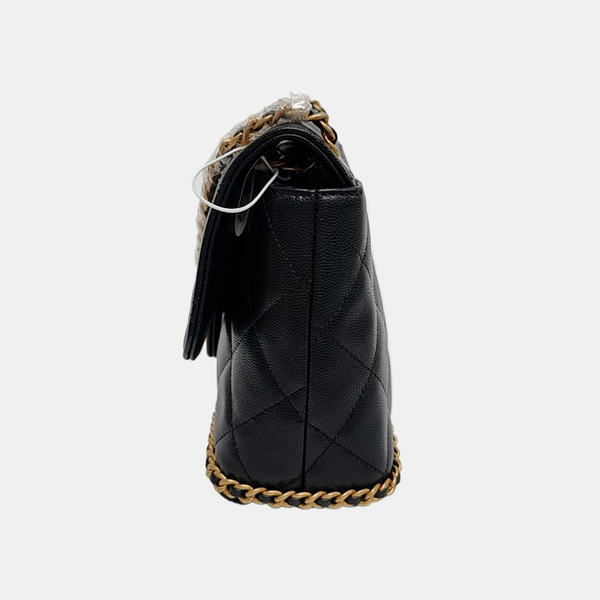 Quilted Grained Calfskin Black