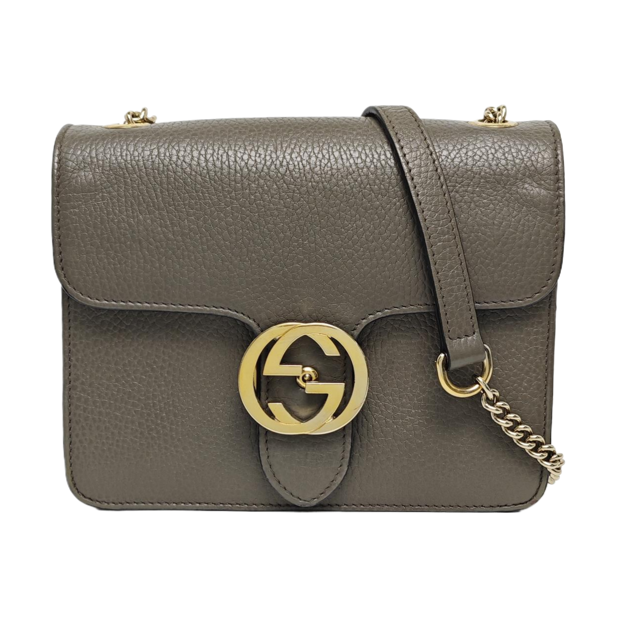 Authenticated pre-owned  Interlocking G Small Calfskin Gray - Shoulder Bag at Looply