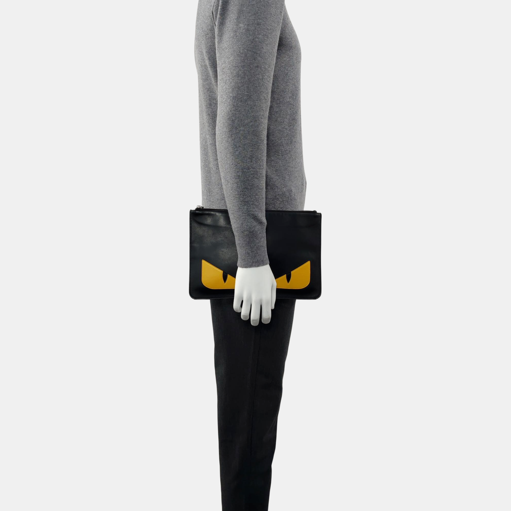 Authenticated pre-owned  Monster Calfskin Black - Clutch at Looply