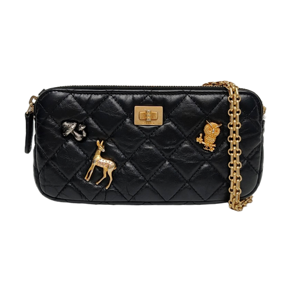 Authenticated pre-owned  2.55 Quilted Calfskin Black - Shoulder Bag at Looply