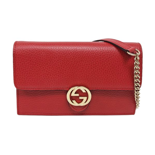 Authenticated pre-owned  Interlocking G Calfskin Red - Shoulder Bag at Looply