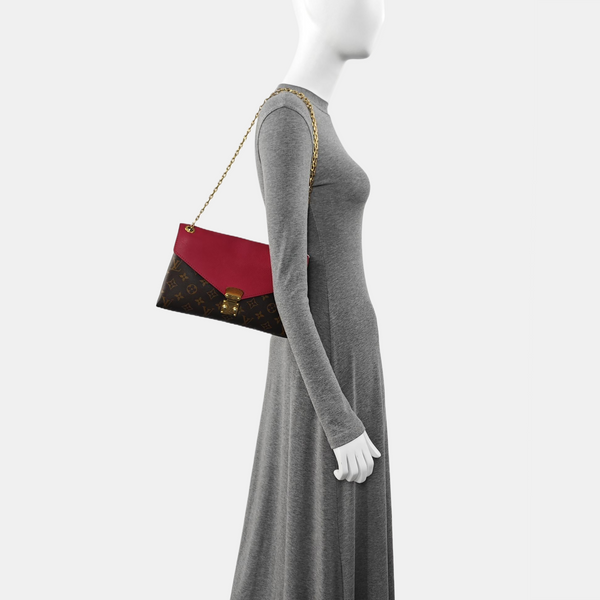 Authenticated pre-owned  Pallas Monogram Coated Canvas Brown - Shoulder Bag at Looply