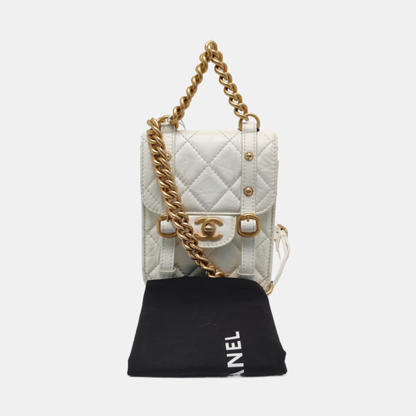 Quilted Calfskin Mini White