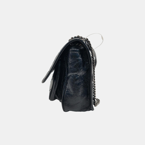 NIKI Small Chevron Calfskin Black