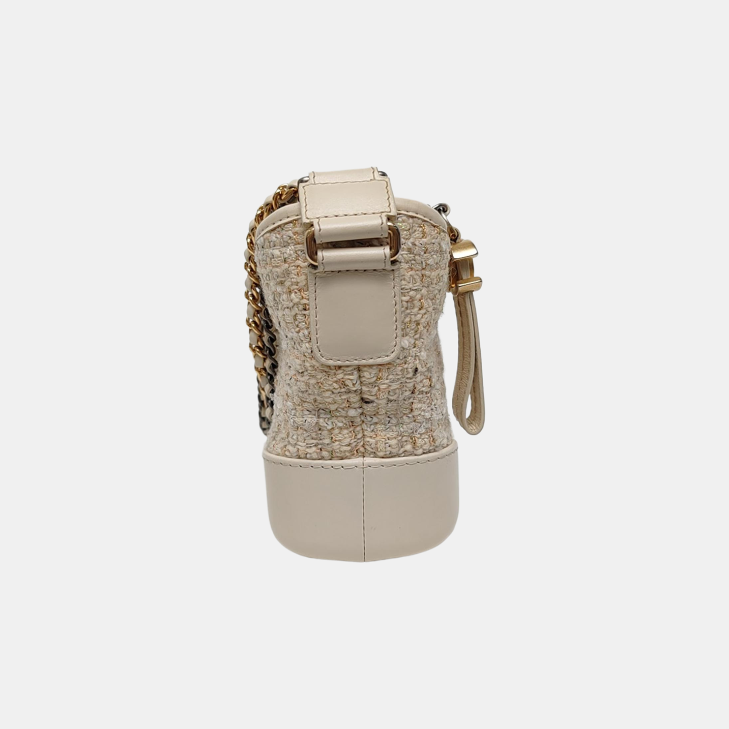 Authenticated pre-owned  Gabrielle Small Quilted Wool Beige - Shoulder Bag at Looply