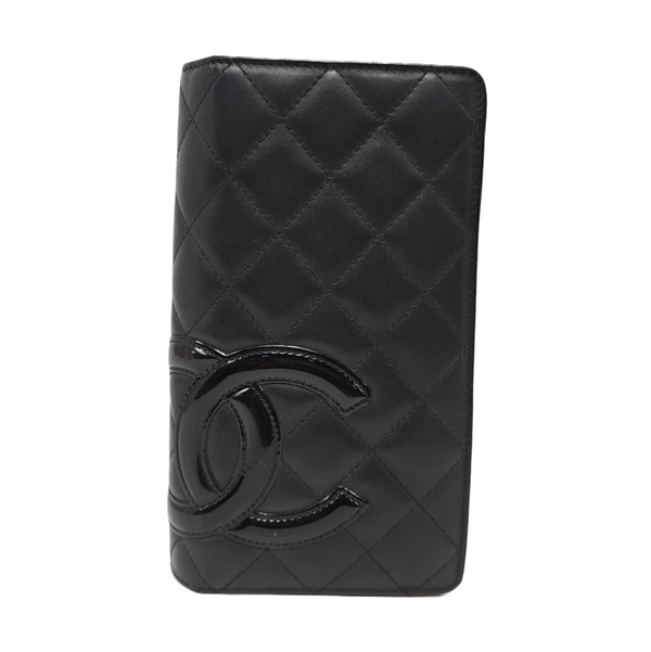 Authenticated pre-owned  Cambon Quilted Calfskin Black Wallet - Wallet at Looply
