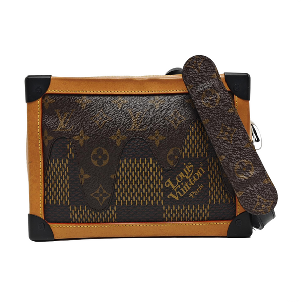 SOFT TRUNK Damier Ebene Coated Canvas Brown