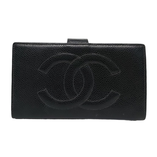 Grained Calfskin Wallet Black