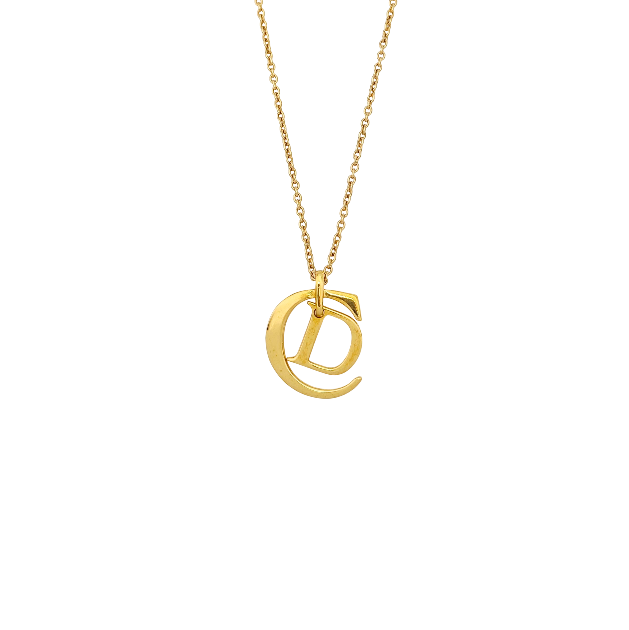 Authenticated pre-owned  CD Swing Gold Tone Metal Gold Necklace - Necklace at Looply
