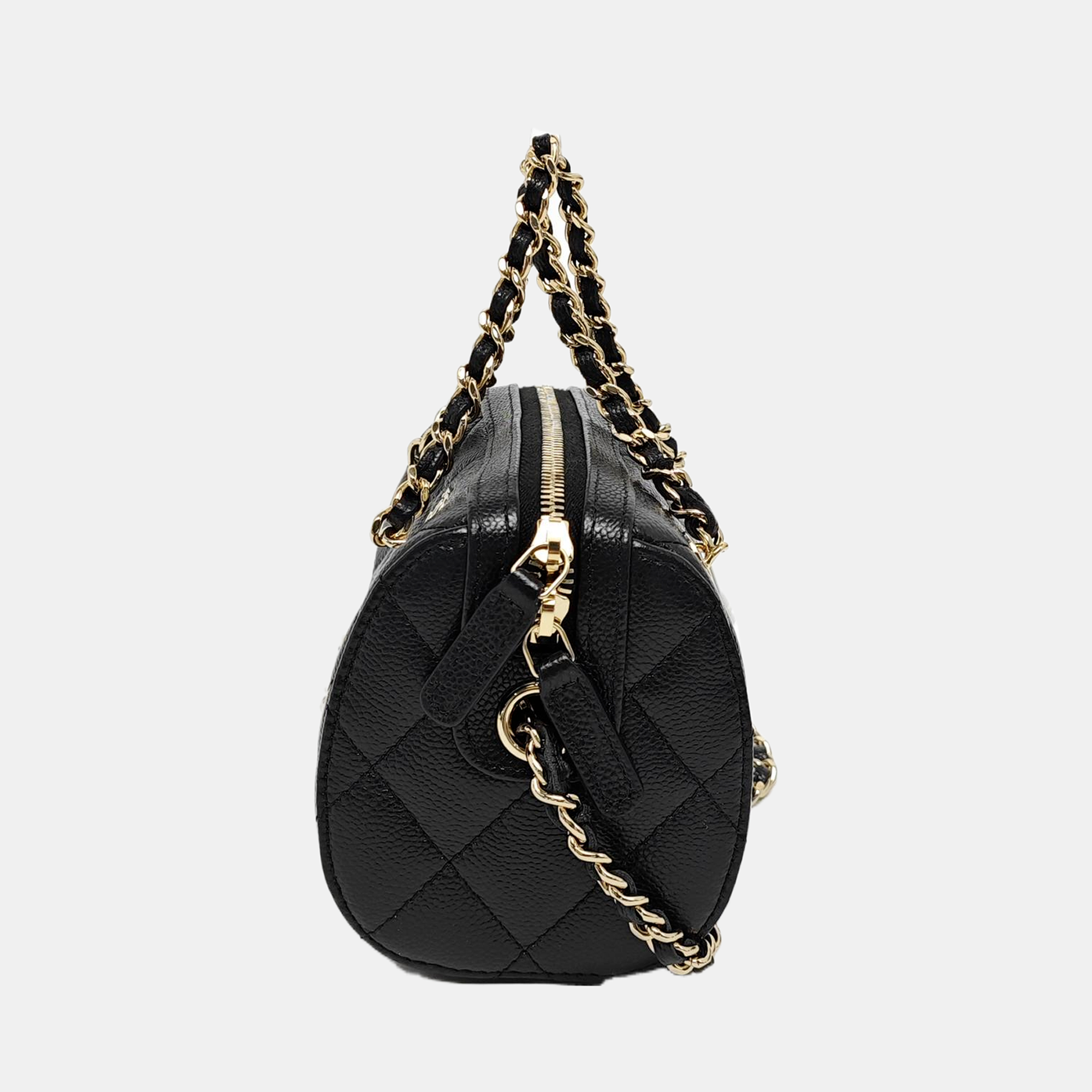 Quilted Grained Calfskin Black