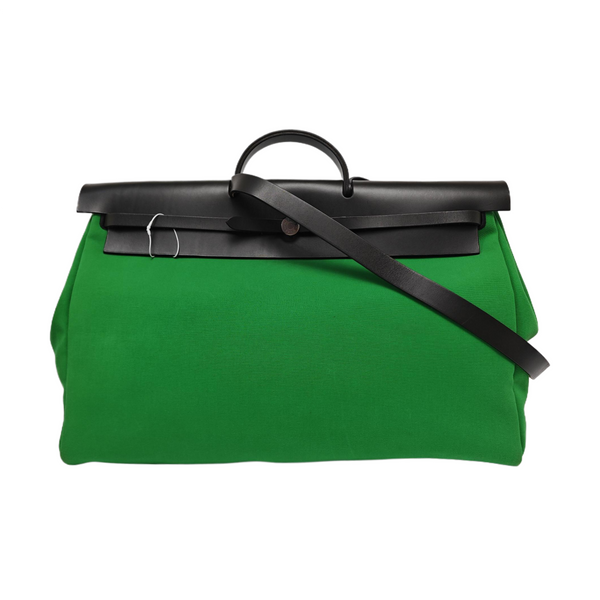 Authenticated pre-owned  Herbag Canvas Green - Shoulder Bag at Looply