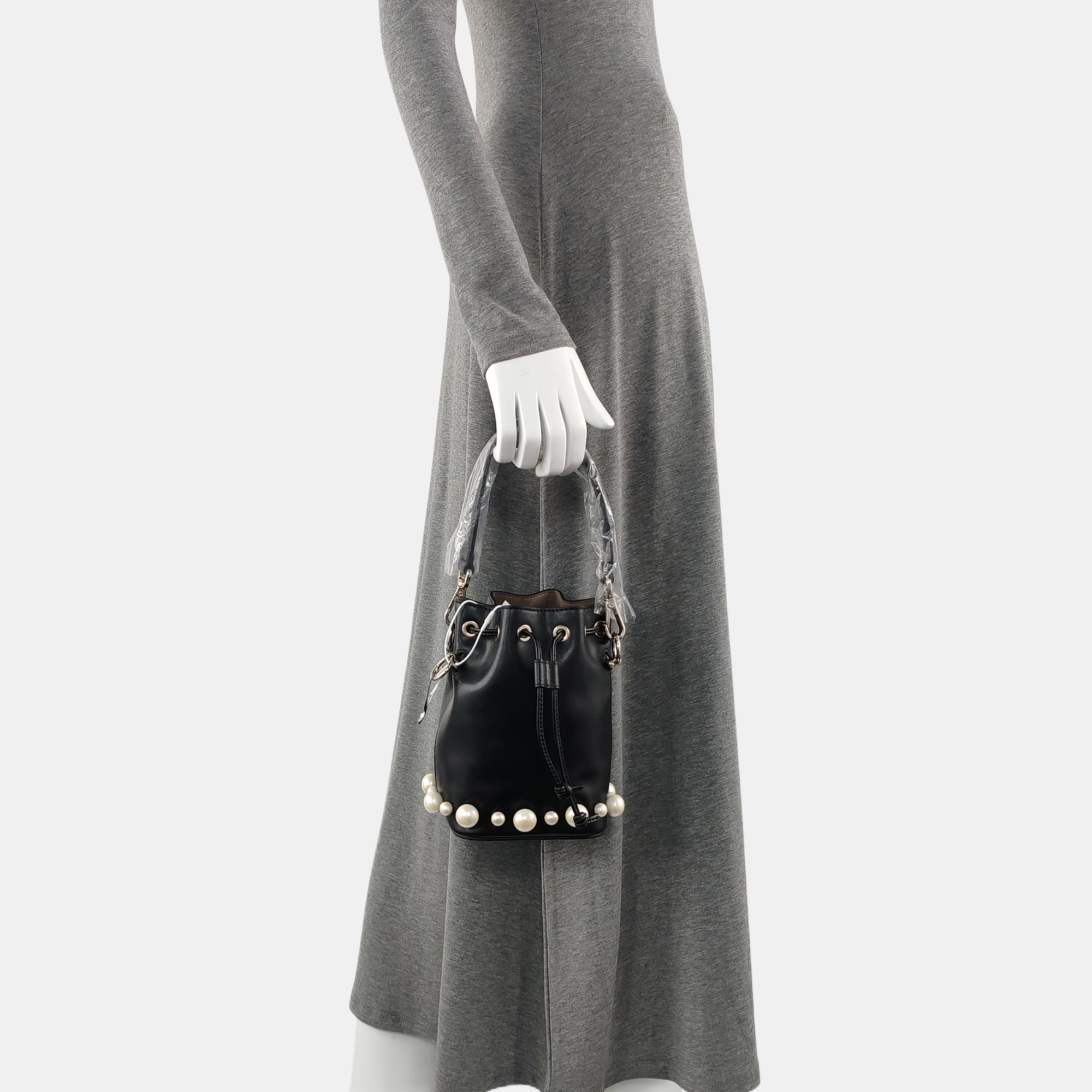 Authenticated pre-owned  Mon Tresor Small Calfskin Black - Top Handle Bag at Looply