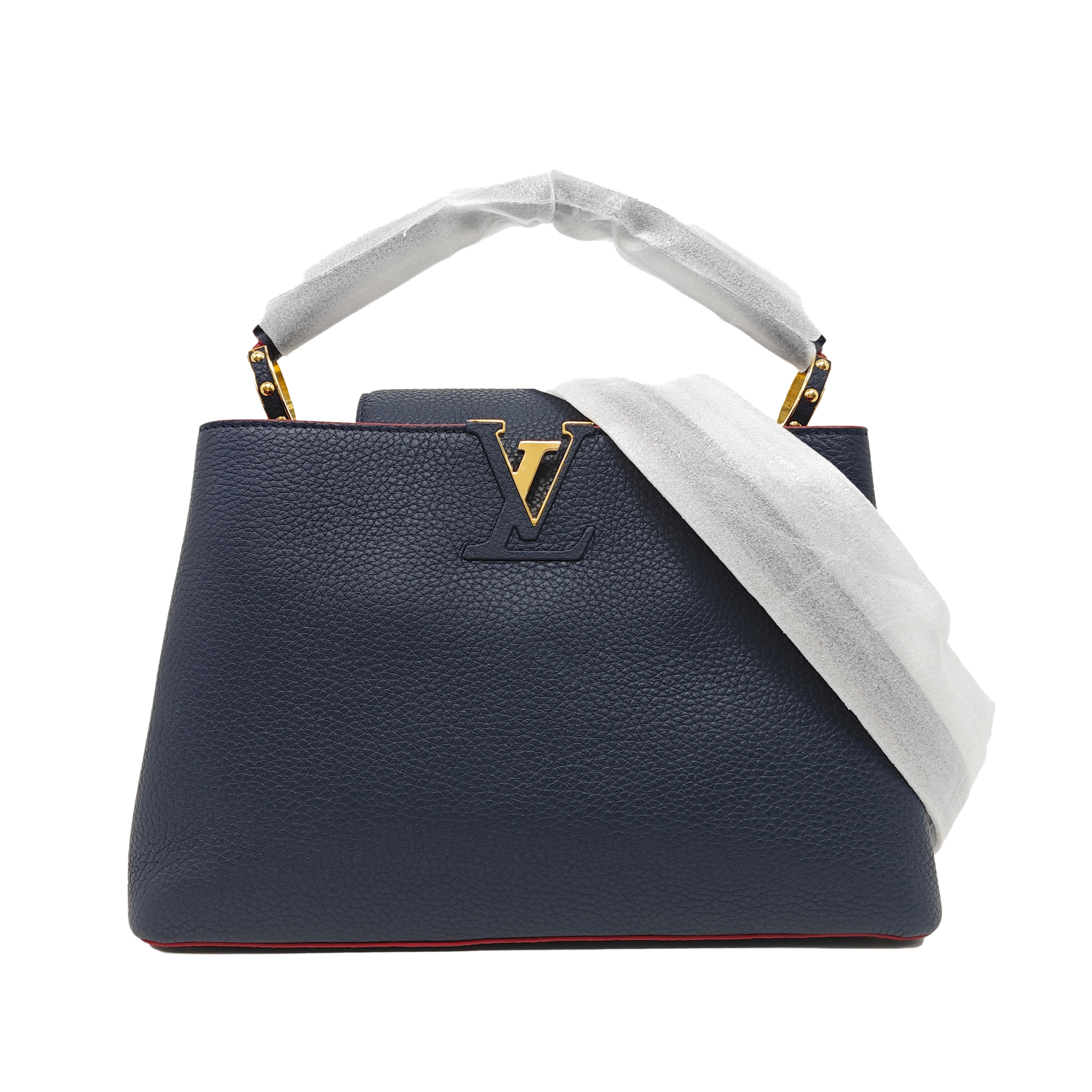 Authenticated pre-owned  Capucines MM Calfskin Blue - Shoulder Bag at Looply