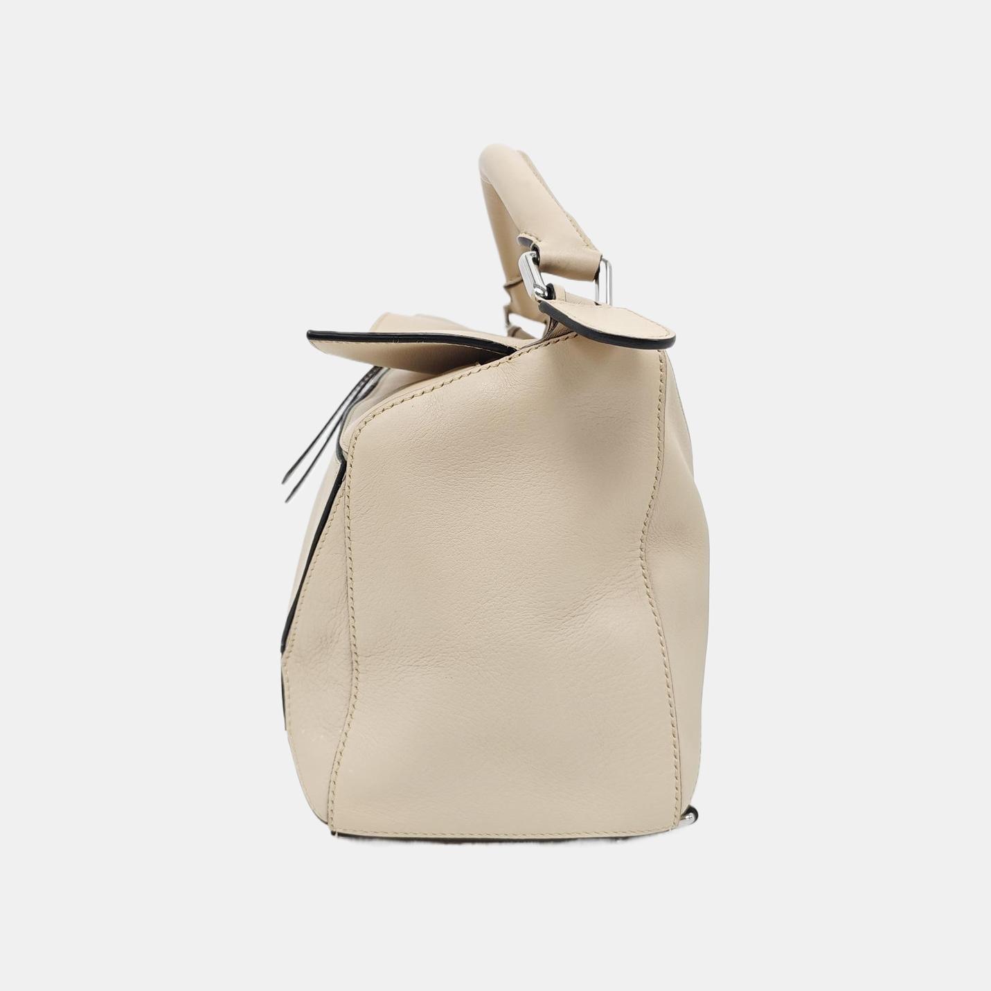 Authenticated pre-owned  Puzzle Small Calfskin Beige - Shoulder Bag at Looply