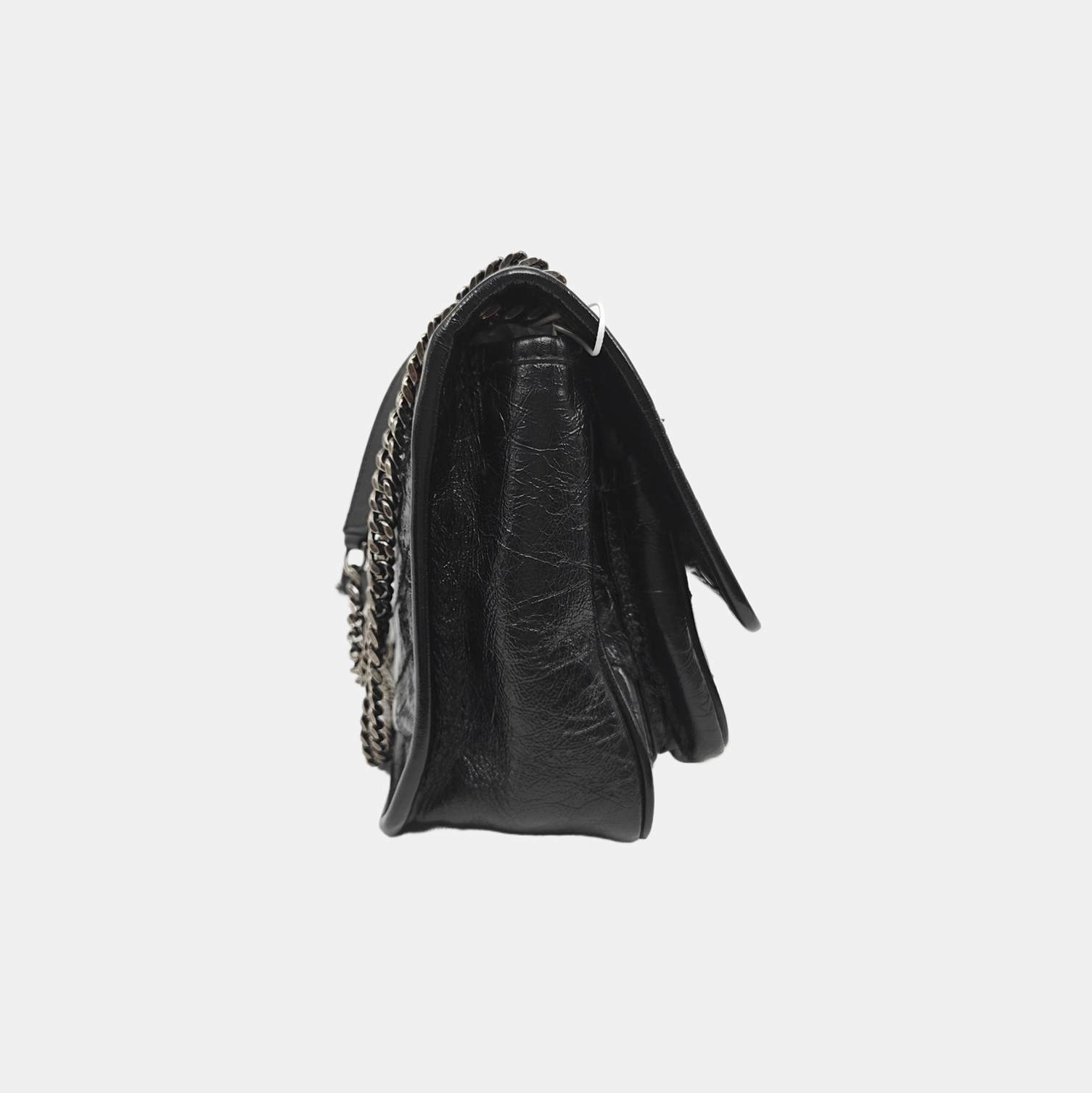 NIKI Small Chevron Calfskin Black