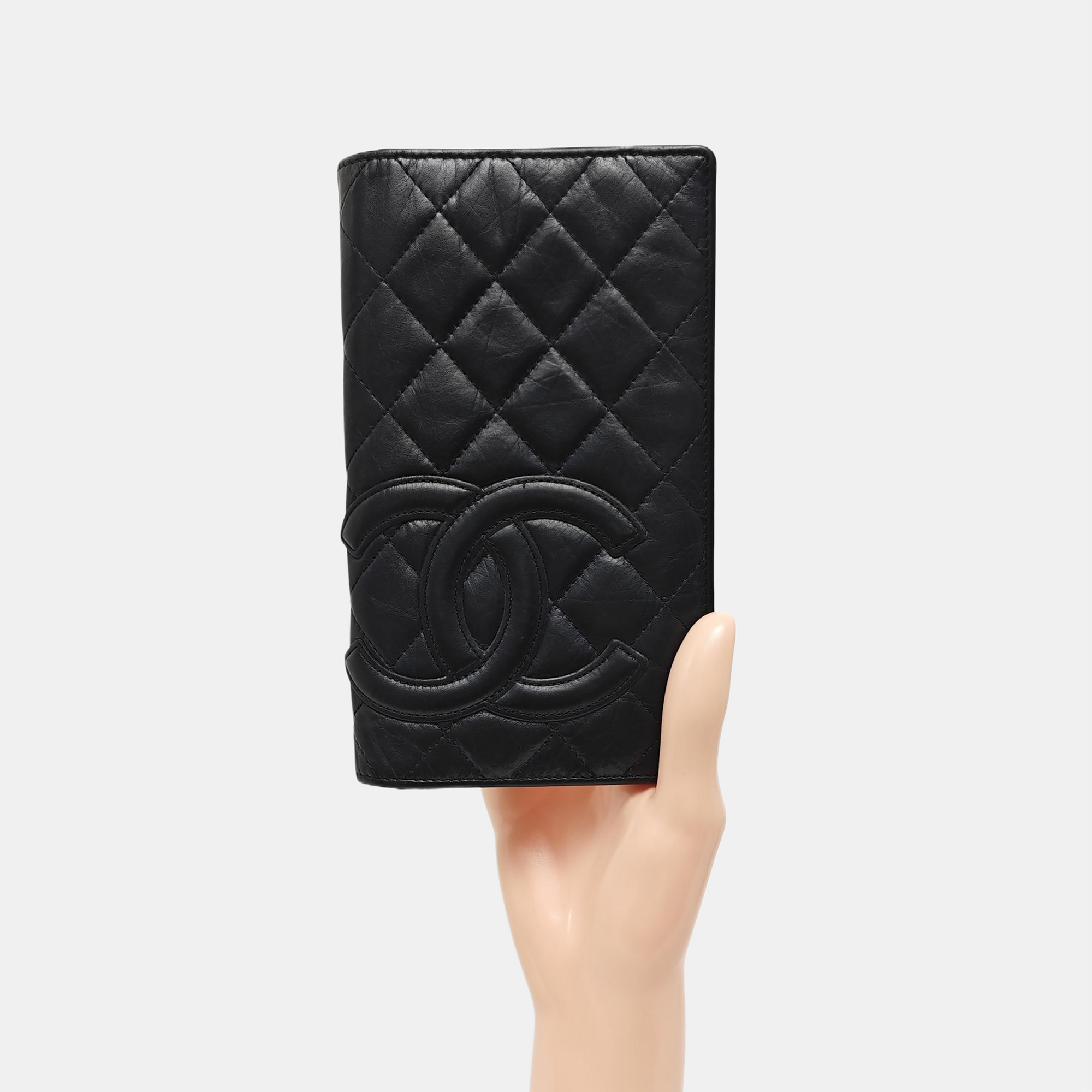 Authenticated pre-owned  Cambon Quilted Calfskin Black Wallet - Wallet at Looply