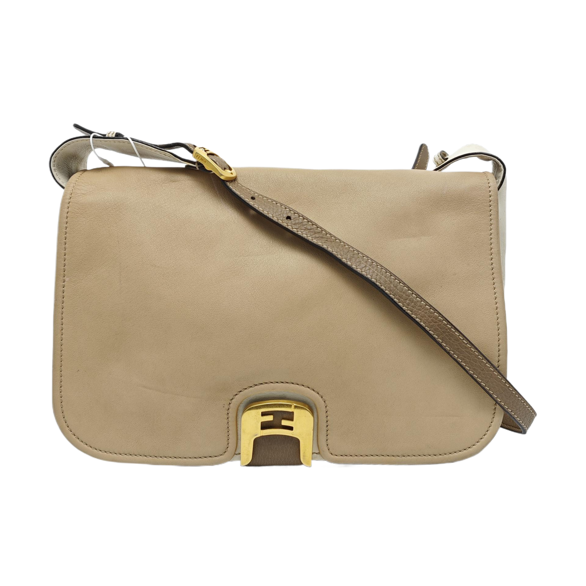 Calfskin Crossbody Bag Brown