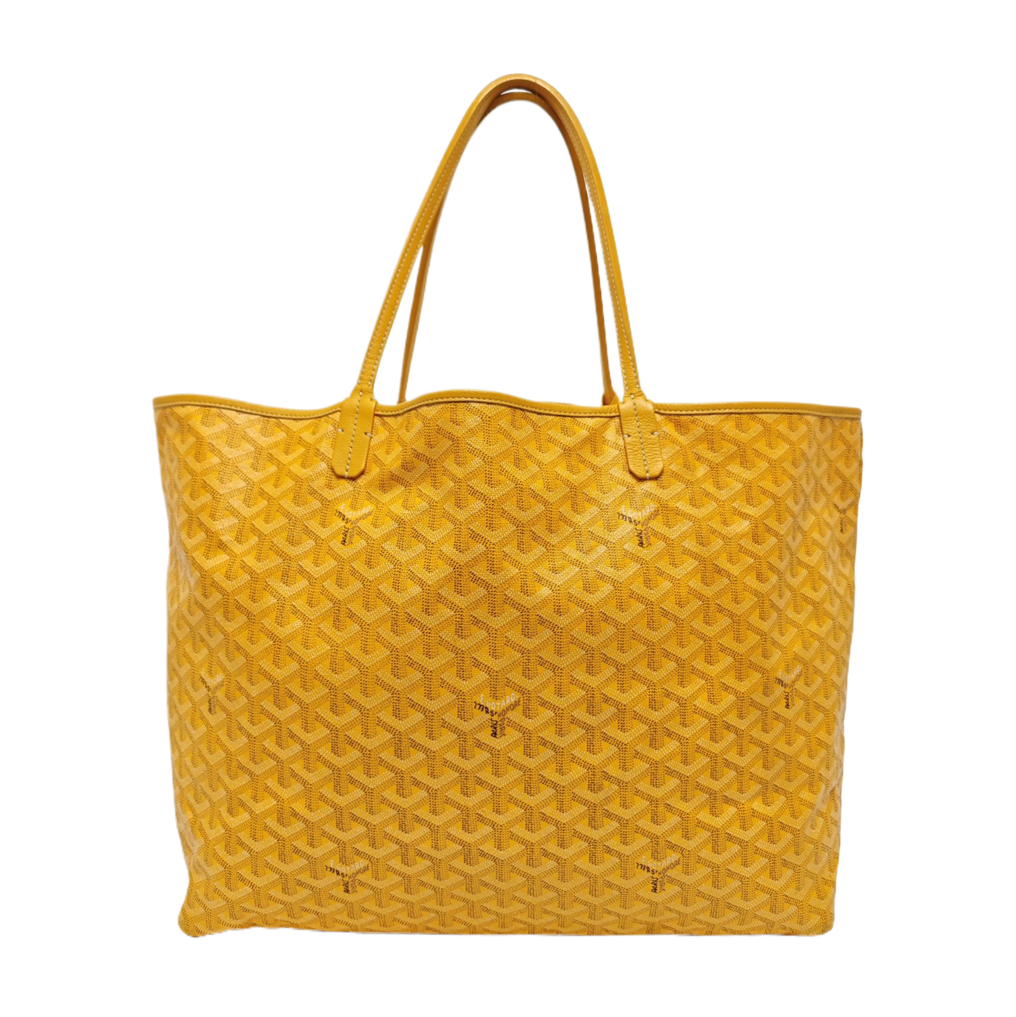 Authenticated pre-owned  Saint Louis GM Coated Canvas Yellow - Top Handle Bag at Looply